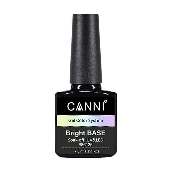 Кольорове базове покриття для гель-лаку Canni Bright Base Soak-off UV&amp;LED Gel Color System 653 Молочно-рожевий, 7.3 мл